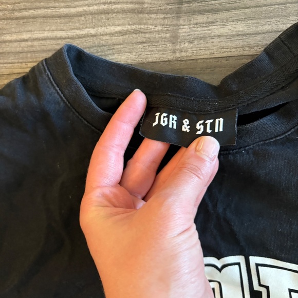 Jagger & Stone Oversized Black 100% Cotton Short Sleeve Tee - Picture 9 of 9